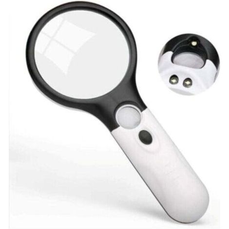 Loupe portable MUMU, loupe électronique LED 100x avec éclairage, lentille optique HD, loupe de lecture de journaux