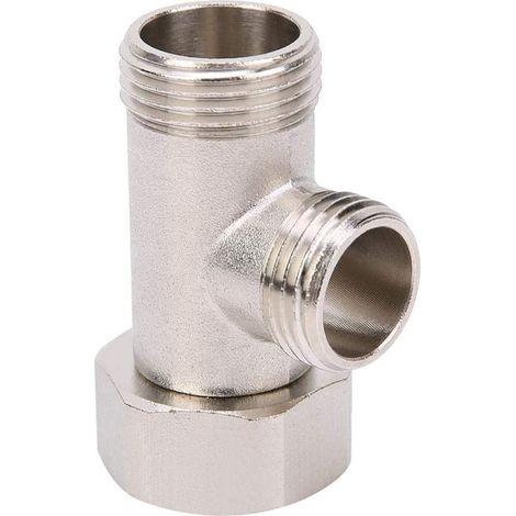 Raccordo a tre vie in ottone da 3/8" per WC/bidet (1/5)