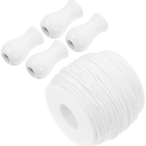 Boutons de tirette blancs pour stores, pompons pour cordons de stores à usage domestique, 1 lot (1/5)