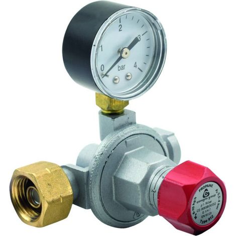 Détendeur gaz haute pression avec manomètre – P.E. 1÷16 bar, P.U. 0,5÷4 bar réglable – Norme EN 16129 – Pour applications GPL