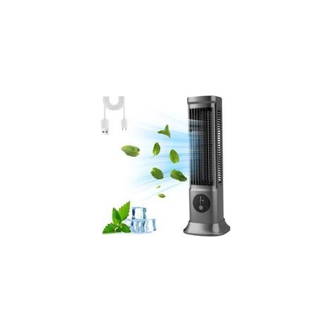 Ventilateur colonne silencieux 29 cm – 3 vitesses – Technologie de réduction du bruit 40 dB – Oscillation 90° – Alimentation USB (1/4)