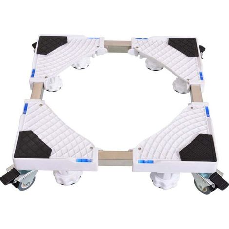 Base de Machine à Laver Réfrigérateur Support Roulant pour Sèche Linge lave Linge Congélateur Réglable 42-65 cm (1/5)