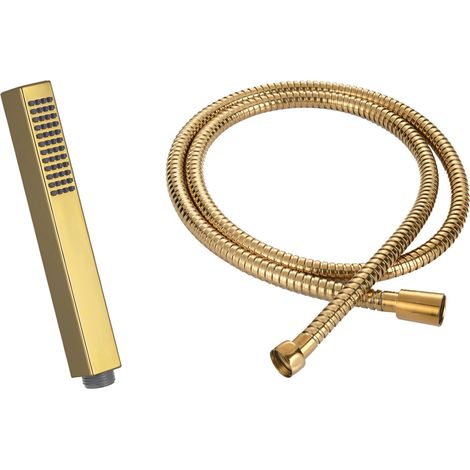 Duschkopf + Duschschlauch 150 cm, goldfarben (1/2)