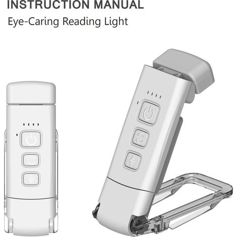 Lampe à pince portable rechargeable par USB, lampe de bureau, mini lampe de lecture LED blanche protégeant les yeux (1/5)