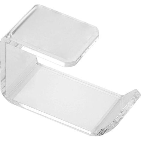 Support double pour casque audio, support de bureau transparent et compact, compatible avec tous les types de bureaux. (1/5)
