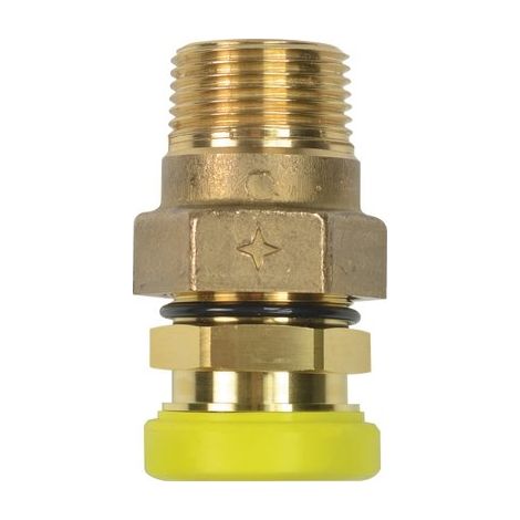 Raccord gaz PLT mâle conique 3/4' – Filetage M 20 x 27 – Diamètre 15 mm – Système Clap pour connexion fiable – Chuchu Decayeux