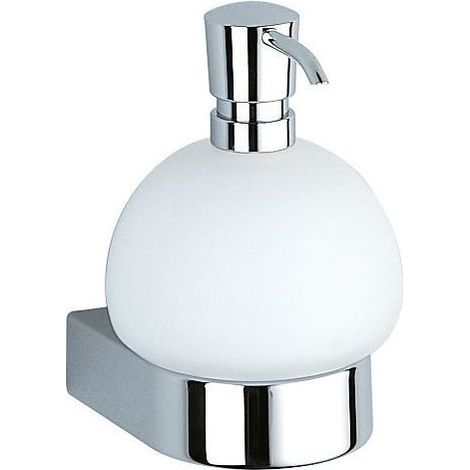 Distributeur de lotion ELEGANCE verre opale chromé mat KEUCO