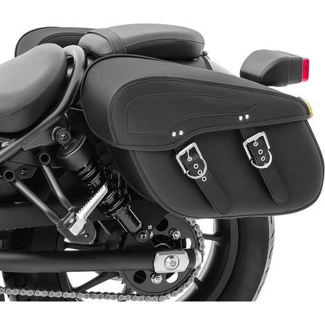 Borse laterali per moto custom e retro Craftride VH5 nere