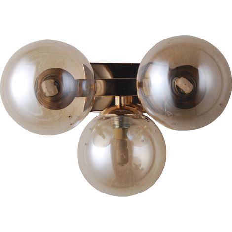 Applique LED Italux Marbelio 3xG9 vetro ottone oro (1/2)