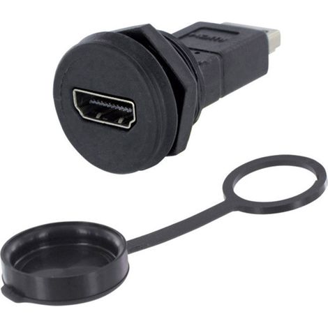 encitech 1310-1033-01 HDMI-Adapter Adapter, Einbau Polzahl: 19 Schwarz 1 St. (1/2)