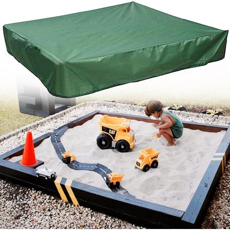Housse de protection pour bac à sable avec cordon de serrage imperméable et anti-poussière pour jardins extérieurs 120 cm x 120 cm