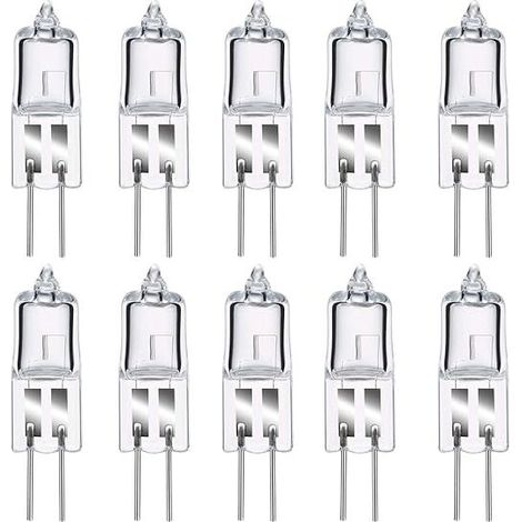 Lot de 8 Ampoule Halogene G4, Ampoule G4 Blanc Chaud 12V 20W, 2800K, 240LM, Intensité Variable, LampeHalogene G4, Lampe à Capsule Transparente pour Puck Light, lustre– Pas de scintillement (1/5)