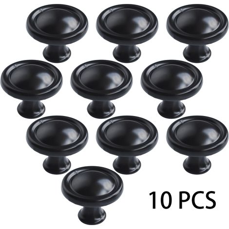 Ensemble de 10 boutons de porte pour armoires de cuisine, boutons de tiroir de 1-1/4 po, pour commode