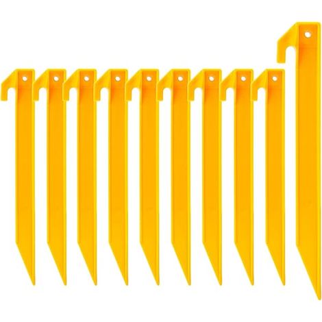 Piquets De Tente En Plastique - 225 X 22 Mm - Pour Tentes De Plage Canopées Bâches Et Structures De Jardin - Lot De 10 (1/3)