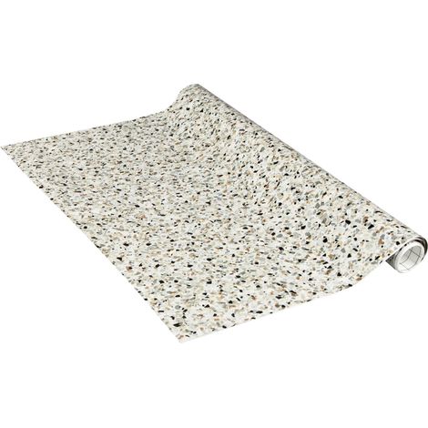 Venilia Pellicola adesiva Greenline, Granito Aspetto della pietra Bianco, 45cm x 2m, Spessore 95μ, Pellicola autoadesiva per mobili o cucina, carta da parati, PVC senza ftalati, Prodotto in UE (1/5)