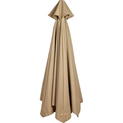 Replacement umbrella canopy, outdoor sunshade in waterproof polyester for 2.7m, 6-rib beige frame (1/5)