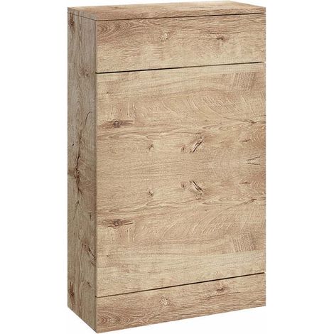 Orbit Ambience Back to Wall WC Unit 500mm Wide - Rustic Oak (1/4)
