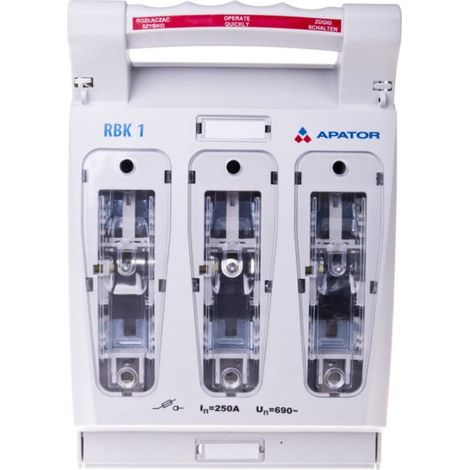 Interruttore sezionatore con fusibili 250A RBK 1 /terminali a ponte 50-185mm2/ 63-811779-011