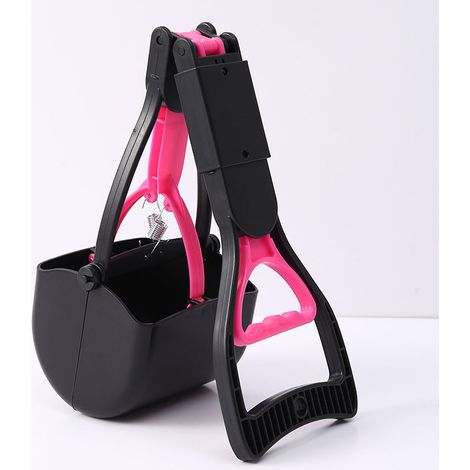 Pink Shovels Poop Picker Pet Supplies Pick Up Toilet Larger Long Handle Clip Foldable Dog Toilet Sho (1/5)