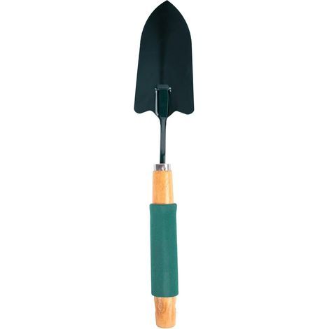 1x Truelle à main marron avec poignée ergonomique - Petit outil de jardinage pour désherber, creuser, planter et aménager les bordures.
