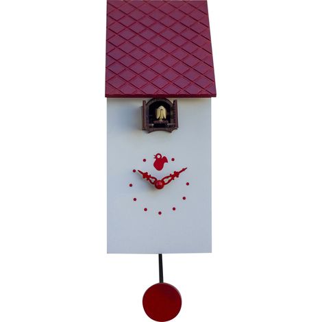Orologio a Cucù da Parete 13x30x12 cm Pirondini Italia Portofino Bianco
