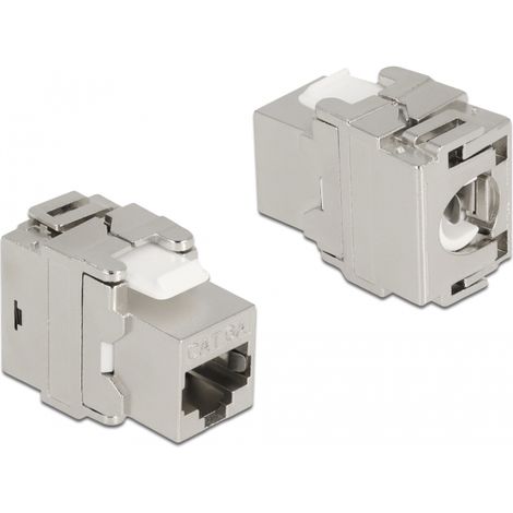 Delock MÃ³dulo Keystone RJ45 hembra a LSA Cat.6A 180Â° de metal sin herramientas