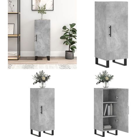 Sideboard Betongrau 34,5x34x90 cm Holzwerkstoff - Sideboard - Wohnzimmertisch - Holzmöbel - Grau Sideboard - Modernes Sideboard - Home & Living (1/5)