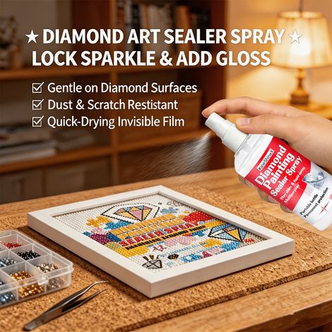 KineShineX Diamond Painting Versiegelungsspray – Verhindert das Abblättern der Deckschicht bei Diamond Painting – Puzzle- und DIY-Bastelarbeiten (1/5)