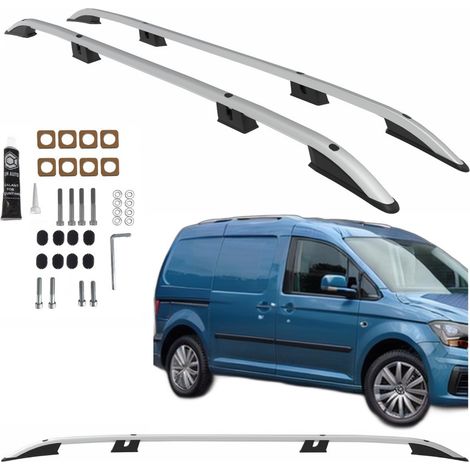 Barre portatutto per tetto Volkswagen Caddy Ford Transit Connect lunghe 2020 - argento