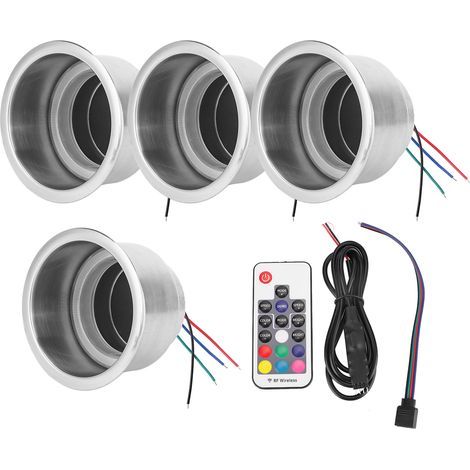 Portacoches con iluminación LED de acero inoxidable para vehículos recreativos, con control remoto, para barcos, autocaravanas y camiones. (1/5)