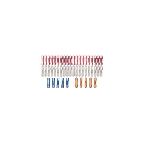 Kit de 50 fusibles automobiles de 5 A, 8 A, 16 A et 25 A, de forme torpille et de type européen, offrant une performance stable. (1/4)