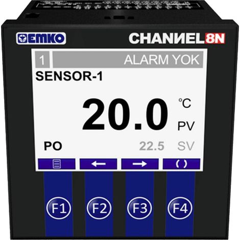 Emko CHANNEL8-N 2 points de réglage Régulateur de température Pt100 -50 à +400 °C Relais 5 A S609162 (1/5)