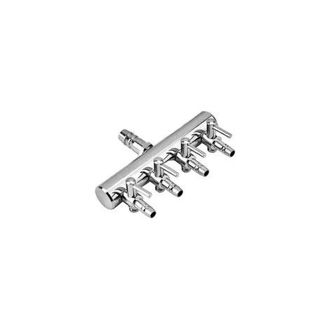 Aquarium Air Flow Splitter, Soupape de Contrôle en Acier Inoxydable pour Pompe à Air, Accessoires (4 Voies)