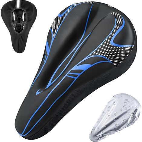 Vélo Selle Housse,Housse de Siège de Vélo en Gel,Silicone Coussin de Selle pour Vélo,Fait de Silicone et Éponge,Respirant,pour VTT de Montagne,Vélo de Route,pour Hommes et Femmes (1/5)