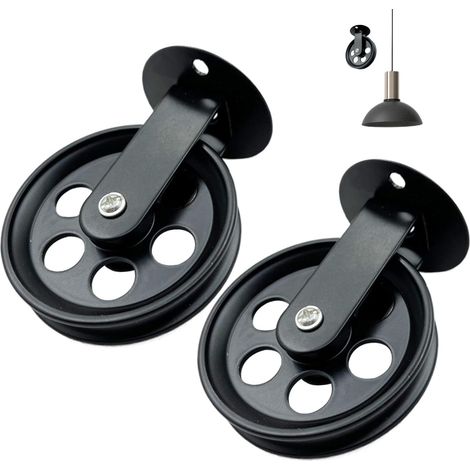 Poulie générique pour suspension, 2 poulies de levage avec crochets de plafond, poulies de levage murales et de plafond pour suspensions