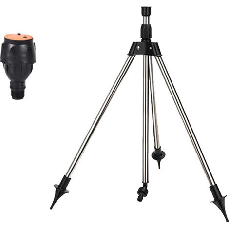 Arroseur Tripode Rotatif - 360° Réglable - Hauteur Télescopique 56-89 cm - Acier Inoxydable et Plastique - Pour Pelouse Jardin Potager - 1 Pièce (1/5)