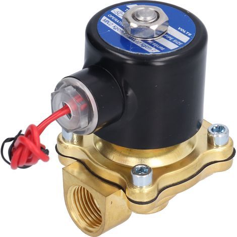 Électrovanne en laiton 0-1.0MPa. raccord 1/2 pouce. normalement fermée. à membrane. 12V DC pour irrigation et automatismes (1/5)
