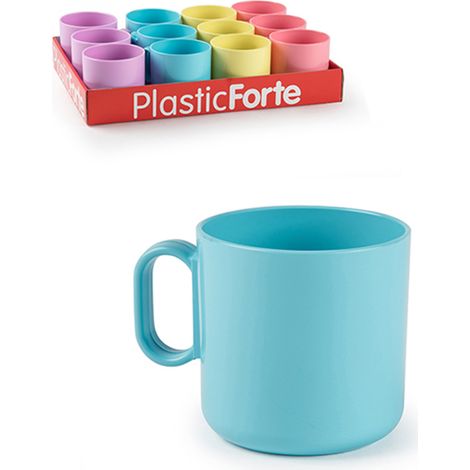 PLASTICFORTE taza mug dino 320 ml surtidas , Taza mug Dino 320 ml surtidasColores surtidos: rosa, malva, amarillo y azul, se envían según disponibilidadMedidas: 7,5 x 10,5