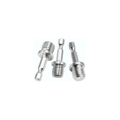 3 Pièces Adaptateur Perceuse Hexagonale Adaptateur M14 Adaptateur 1/4 Pouce Hexagone Perceuse Tournevis sans Fil Mandrin Perceuse Plaque Outils Fendage Clé électrique
