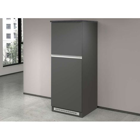 Mobile Portafrigo Antracite/Report 60x60x164 cm - Colonna Incasso Frigorifero