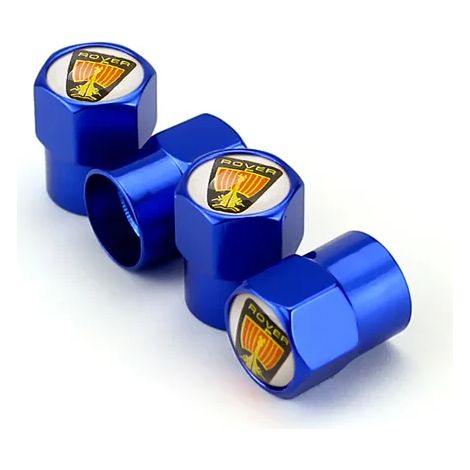 Bouchon de valve de pneu en métal bleu avec logo de voiture, compatible avec Rover 75, 25, 400, 200, 45, 800, 100, MG, Morris Garages, MG3, MG5, MG6, GS, GT, MG350, MG3SW, ZS, MG7 et TF. (1/5)