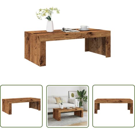 vidaXL Couchtisch Altholz-Optik 102x50x35 cm Holzwerkstoff (1/5)