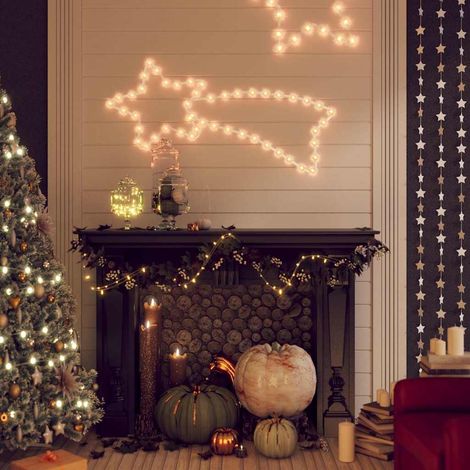 vidaXL Figura de estrella de Navidad con 48 LED blanco cálido 65x28 cm (1/5)