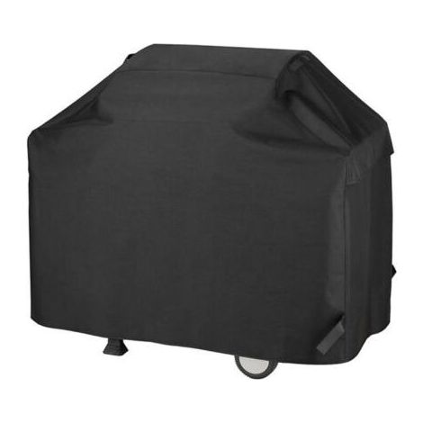 Housse de protection pour barbecue Gaz et Plancha, Résistant imperméable Oxford 210D, avec protection UV et sangles de fixation, taille 145x61x117cm, Noir (1/4)