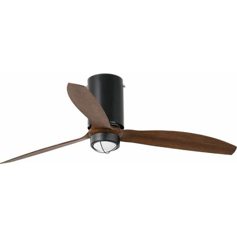 MINI TUBE FAN M LED Ventilatore nero opaco/noce 3000K (1/4)