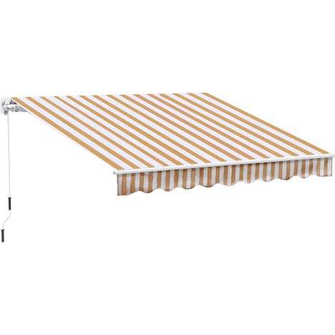 Tenda solare manuale, 3x2,5 m, braccio articolato, ombreggiamento per balcone, montaggio a parete, materiale alluminio. Installazione sul posto.