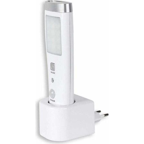 Lampe de poche à induction d'urgence Lampe Torche à Détecteur de Présence Angle Détection 60° 15 LED Rechargeable Batterie Blanc (1/4)