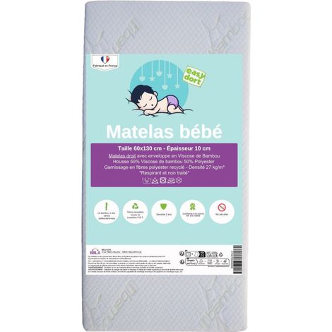 Matelas 60x130 cm Berceau Bébé ou Lit bébé (1/5)