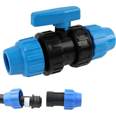 1 Pièce Raccord Tuyau, Raccord Plastique, Fitting Polyéthylène, 25 mm de Dimension Bleue, pour L’Assemblage des Circuits Hydrauliques Domestiques Et des Installations de Plomberie Courante (1/5)