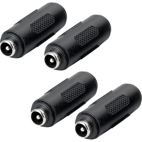 Netzadapter (Buchse auf Buchse) – 5,5 x 2,1 mm DC-Stecker – Für schwenkbare Überwachungskameras und CCTV-Kameras – 4er-Pack (1/5)